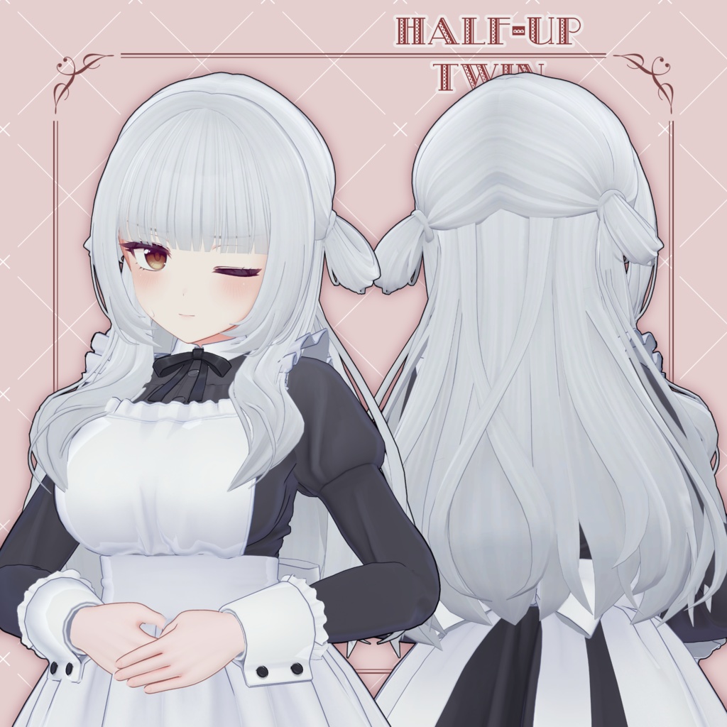 【13アバター対応】Half-Up Twin【VRC想定】