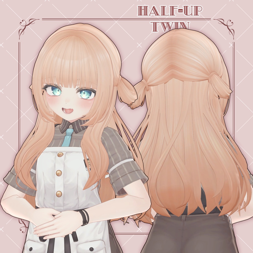 【13アバター対応】Half-Up Twin【VRC想定】