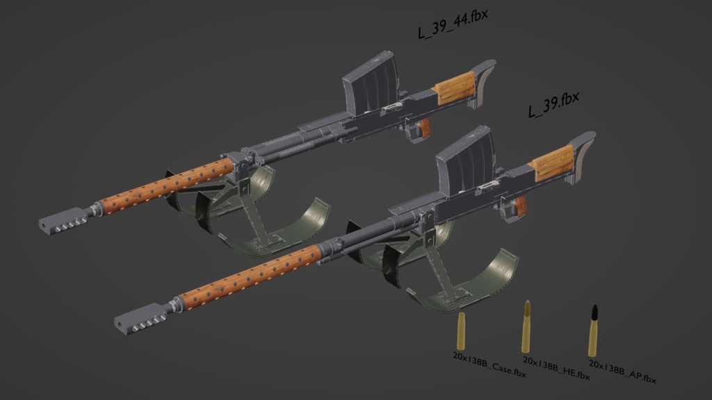 VRC ラハティ L-39対戦車ライフル 3Dモデル VN3ライセンス版