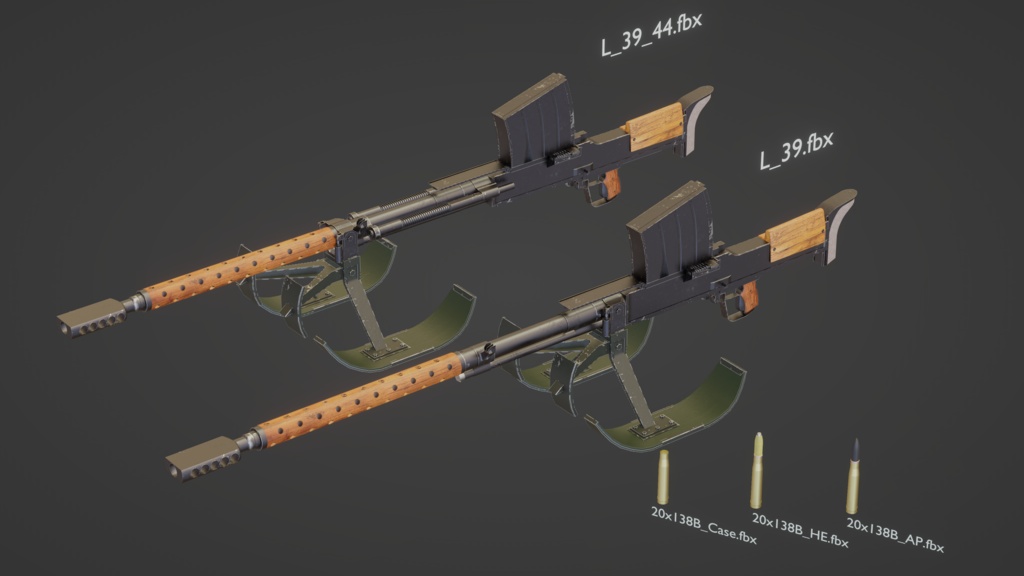 VRC ラハティ L-39対戦車ライフル 3Dモデル VN3ライセンス版