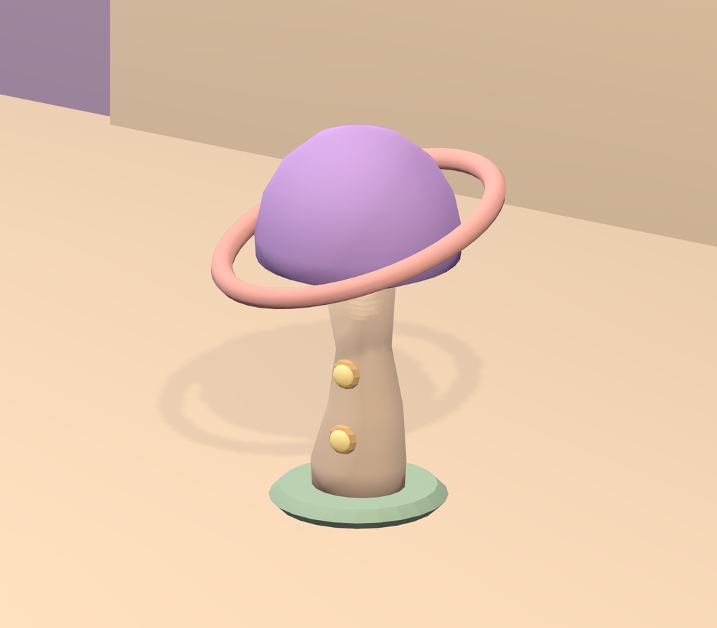 【Unity・3Dキノコ素材】パステルきのこ8種セット|星降るキノコ庭