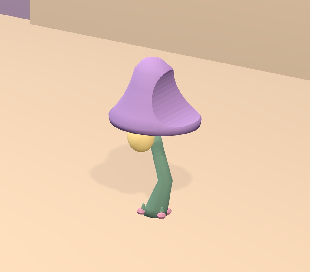 【Unity・3Dキノコ素材】パステルきのこ8種セット|星降るキノコ庭