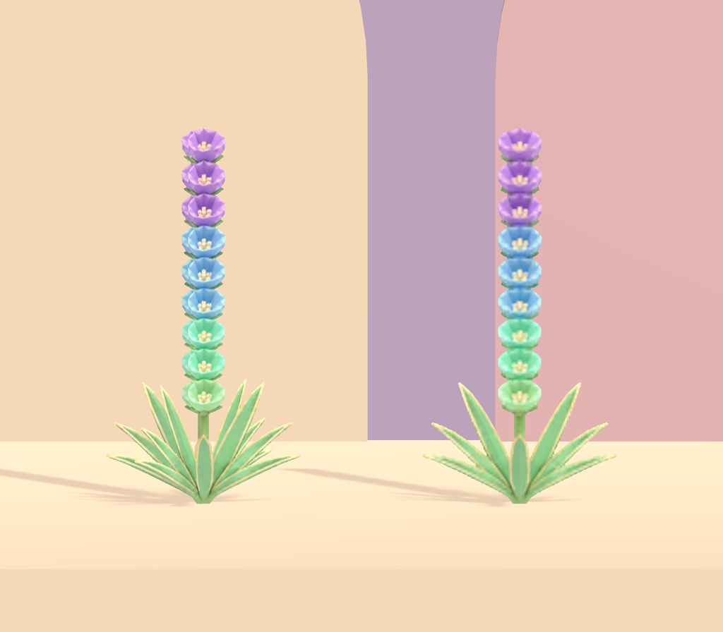 【Unity・3D花素材】パステルの花6種・3サイズ|ベルフラワー・メドウ