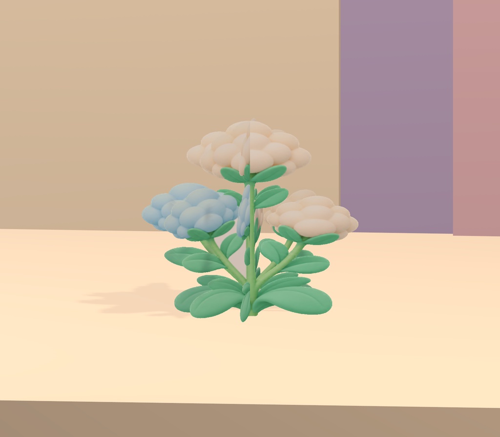 【Unity・3D花素材】パステルの花6種・3サイズ|ベルフラワー・メドウ