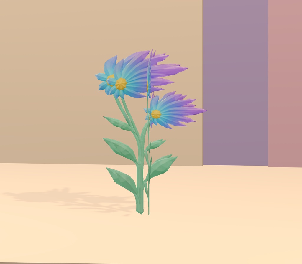 【Unity・3D花素材】パステルの花6種・3サイズ|ベルフラワー・メドウ