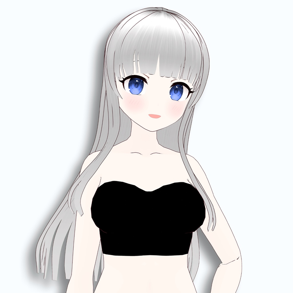 【Vroid/正式版】お嬢様風ロングストレート【ヘアプリセット】