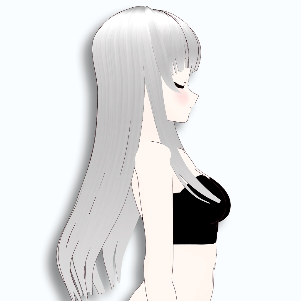 【Vroid/正式版】お嬢様風ロングストレート【ヘアプリセット】