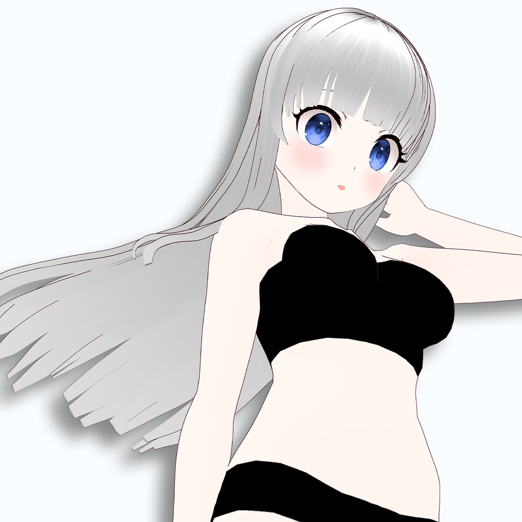 【Vroid/正式版】お嬢様風ロングストレート【ヘアプリセット】