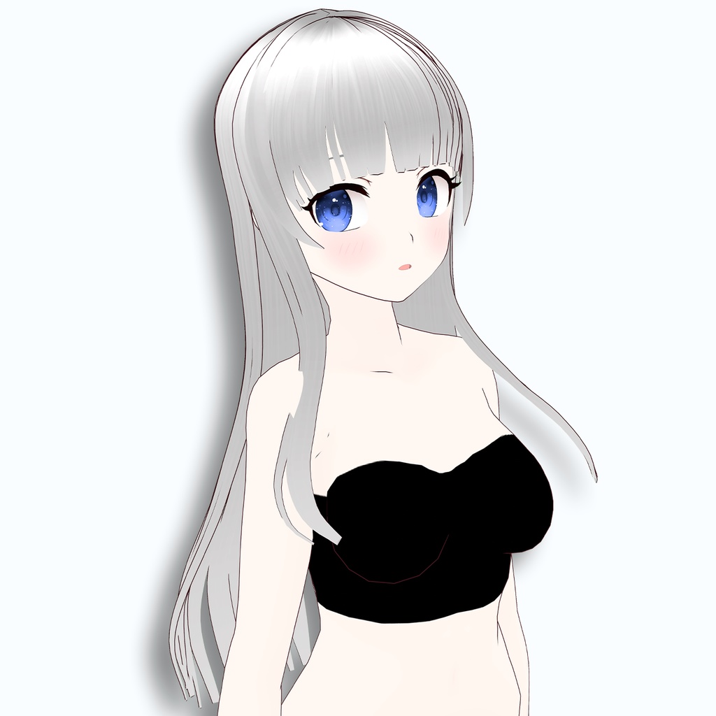 【Vroid/正式版】お嬢様風ロングストレート【ヘアプリセット】