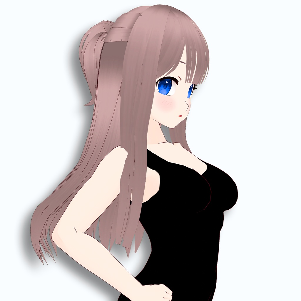 ヒロイン風ハーフアップ ロングヘア【Vroid正式版/ヘアプリセット】