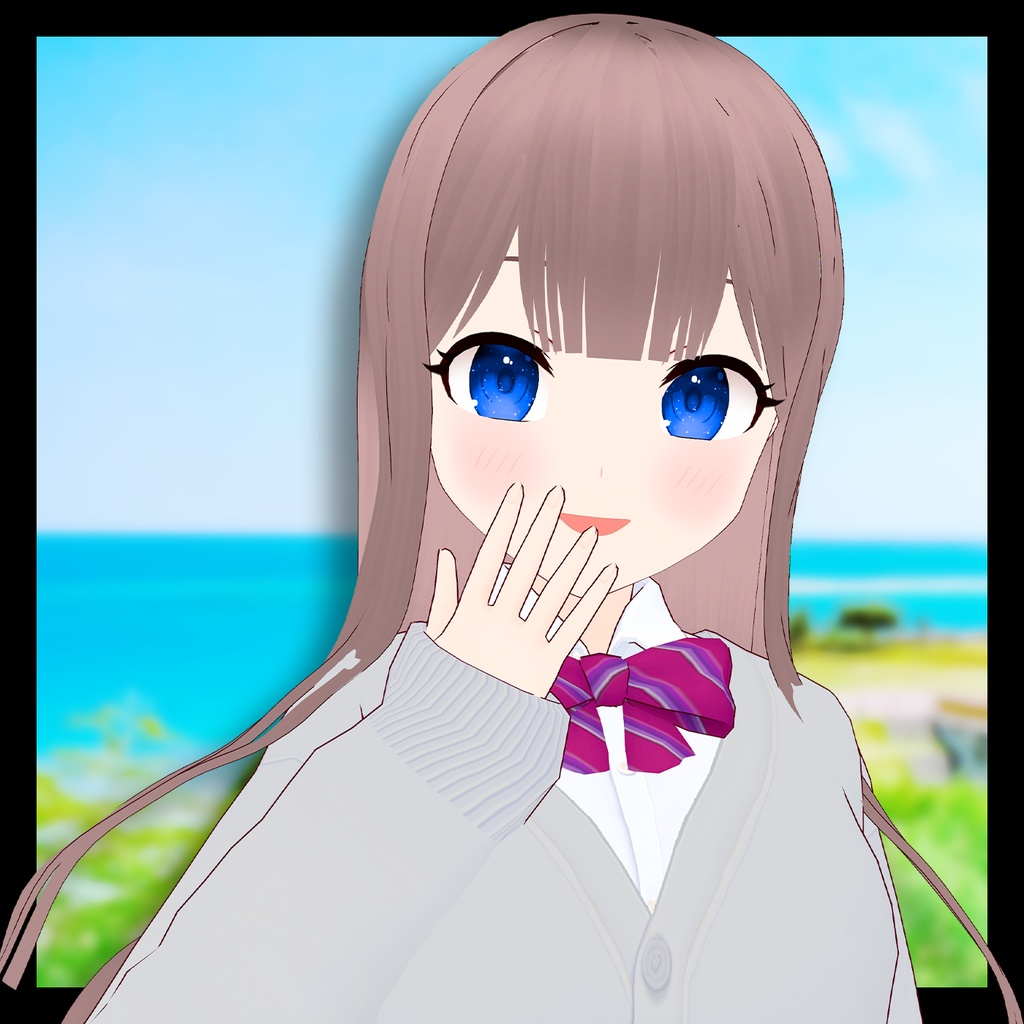 ヒロイン風ハーフアップ ロングヘア【Vroid正式版/ヘアプリセット】