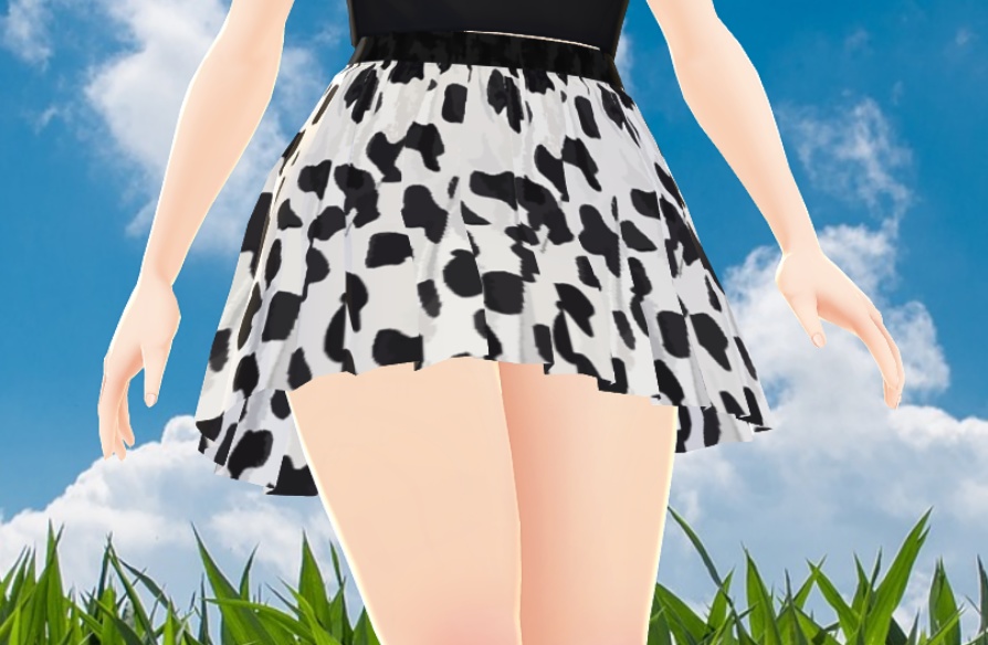 Cow Print Skirt