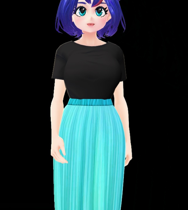 Bright Hues Casual Long Skirt for Vroid