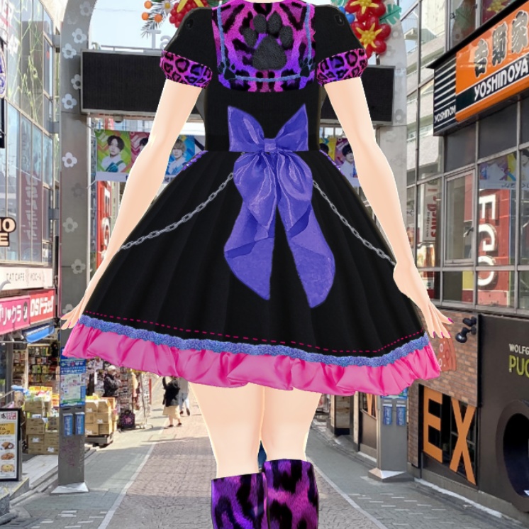 "Harajuku Leopard" Sailor Fuku Dress