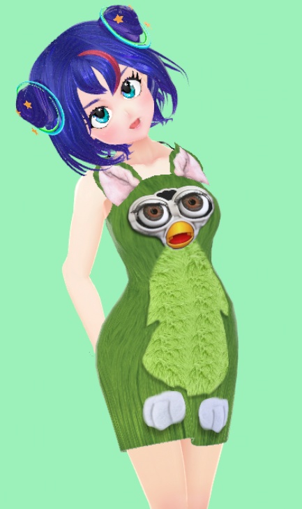 Furby Bodycon Cosplay Dress for Vroid Stable