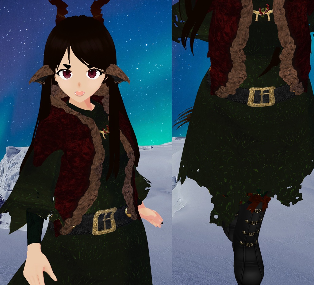 Krampus Henchman Gothic Christmas Costume for VRoid Stable