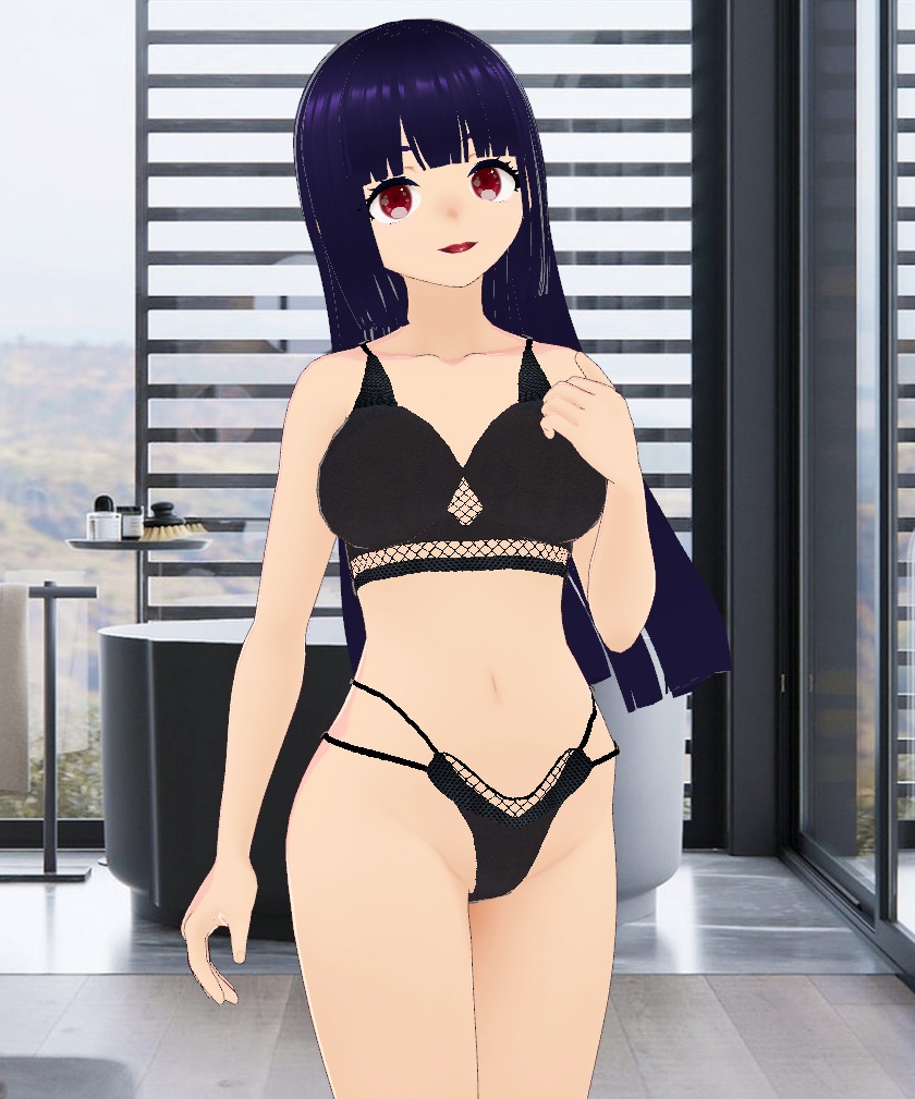 Sleek Mesh Lingerie Set for VRoid