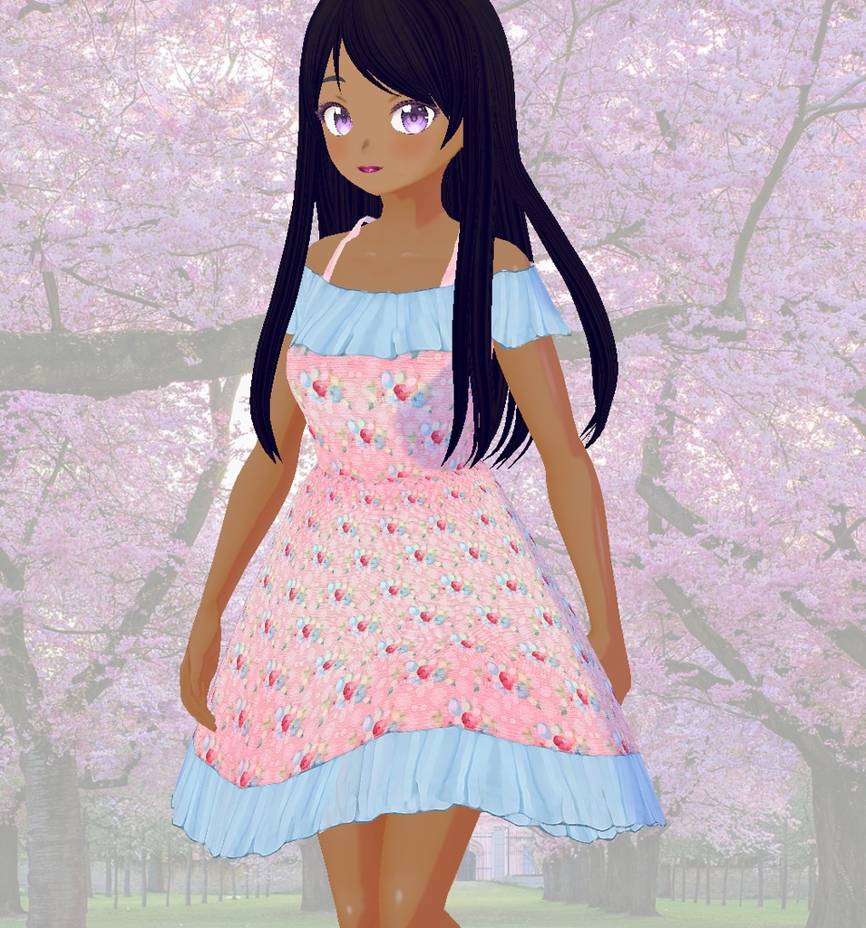 Sleeveless Springtime Dress for VRoid