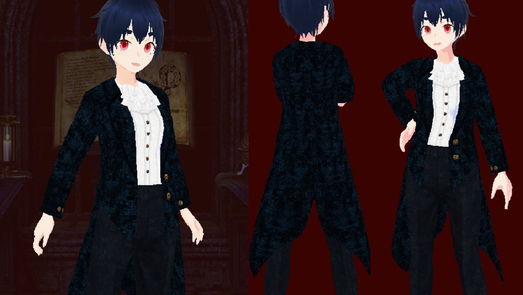 Elegant Classical Vampire Outfit for VRoid Studios