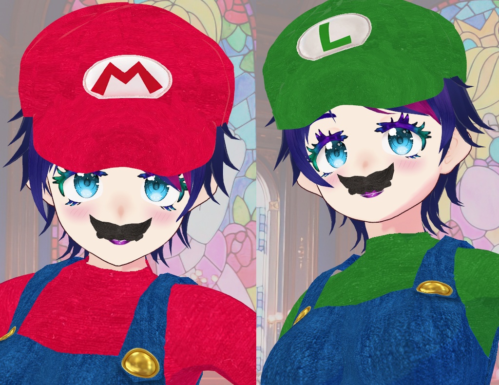 Super Mushroom Plumbers Cosplay Kit for VRoid Studio