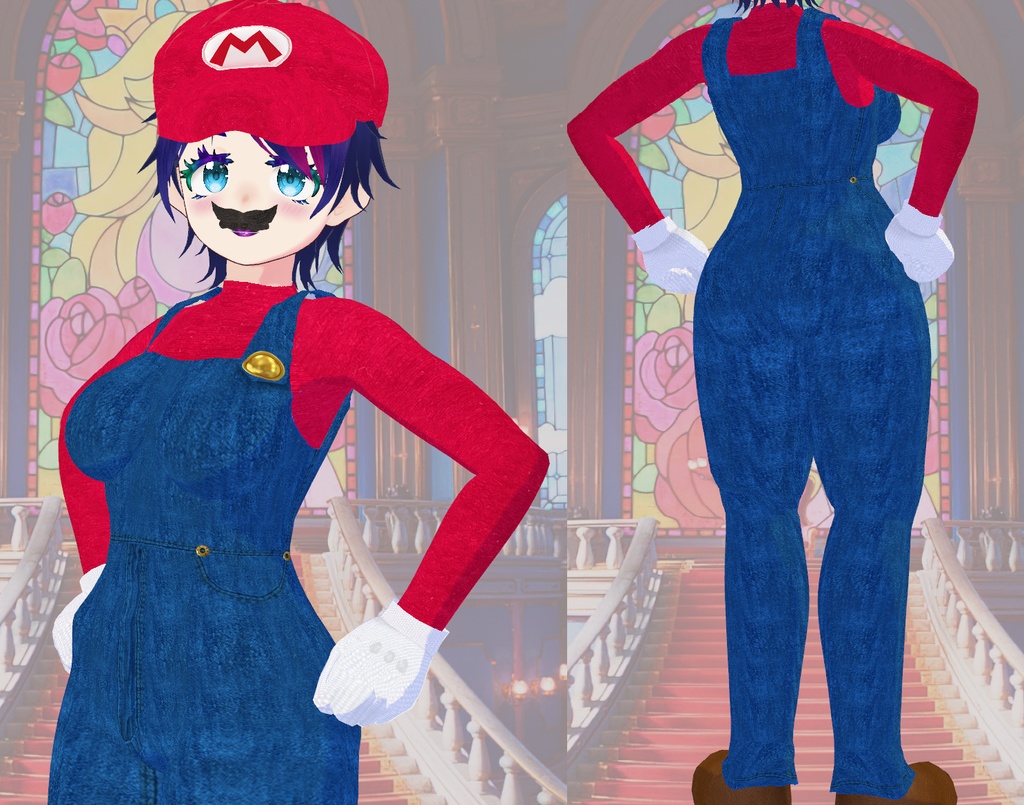 Super Mushroom Plumbers Cosplay Kit for VRoid Studio