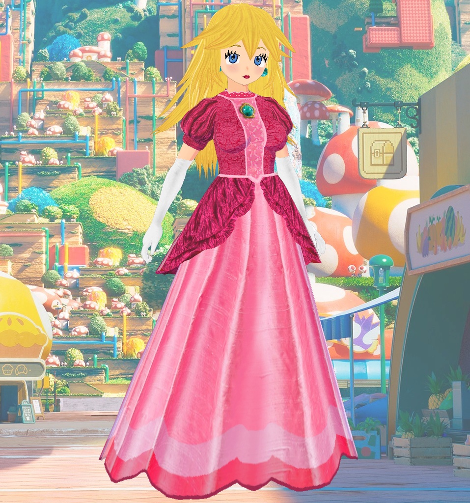 Super Mushroom Princess Cosplay Kit for Vroid Studio
