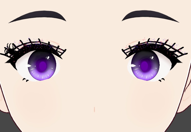 Spiderweb Glitter-Glamour Eyelashes for VRoid Studio