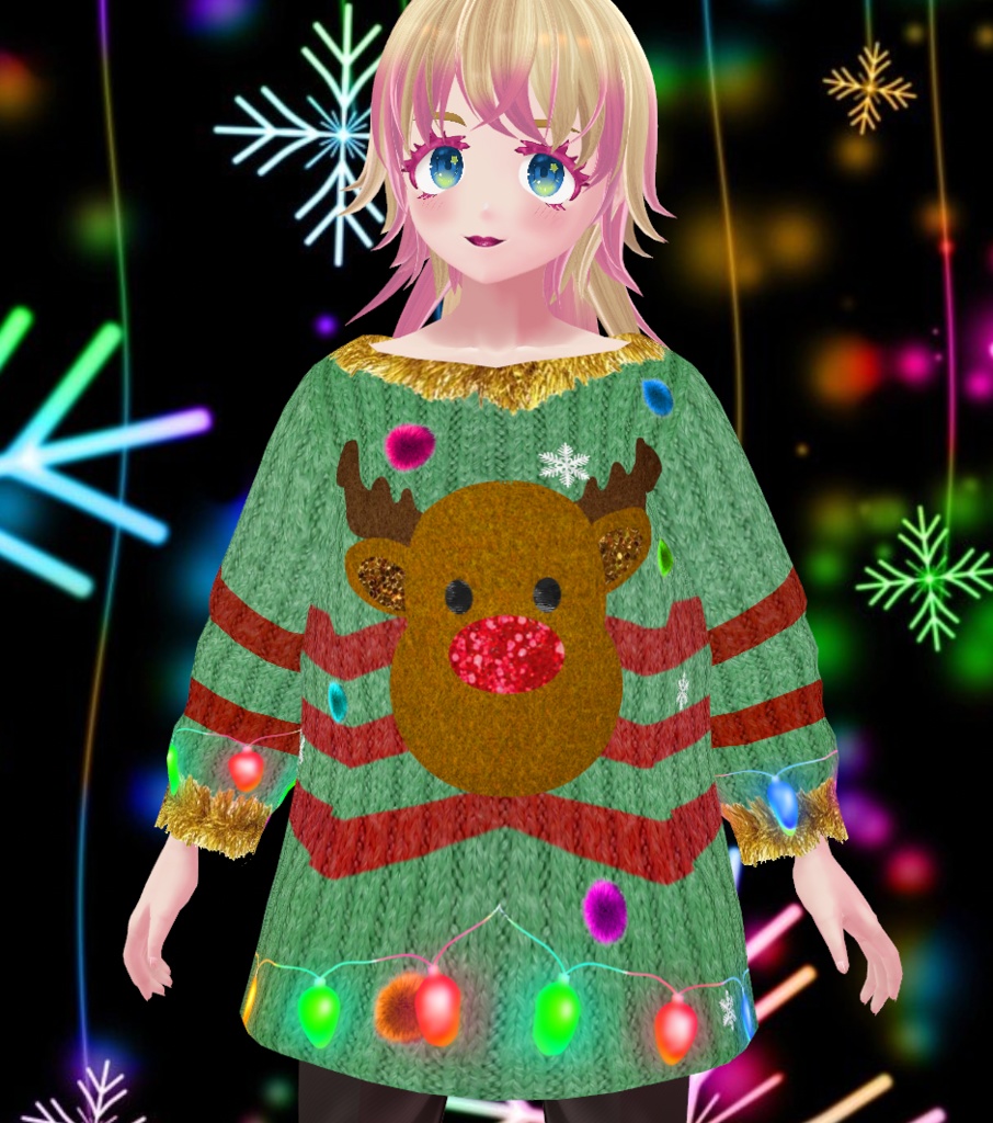 Ugly Reindeer Holiday Sweater for VRoid