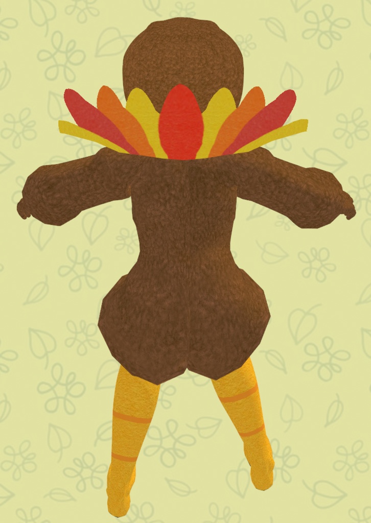 Funny Turkey Thanksgiving Costume for Vroid Studio