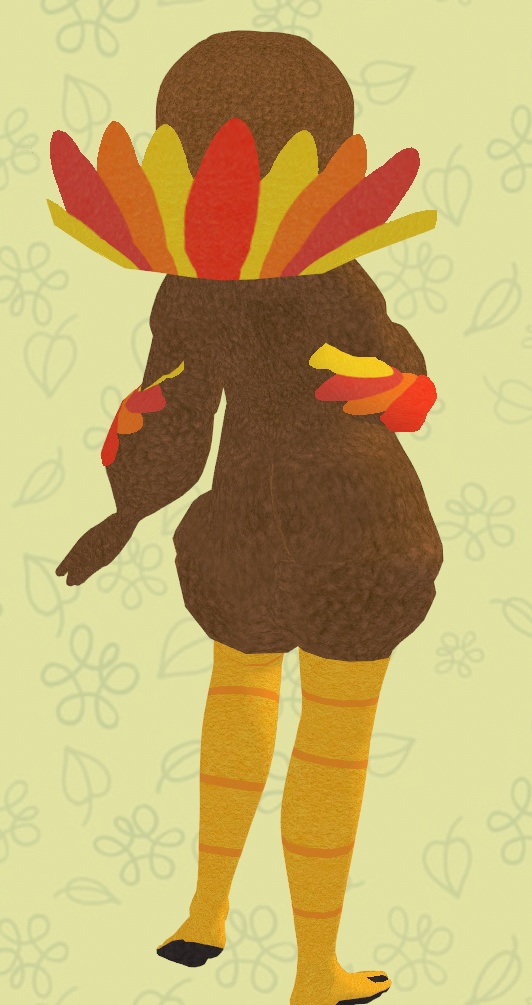 Funny Turkey Thanksgiving Costume for Vroid Studio