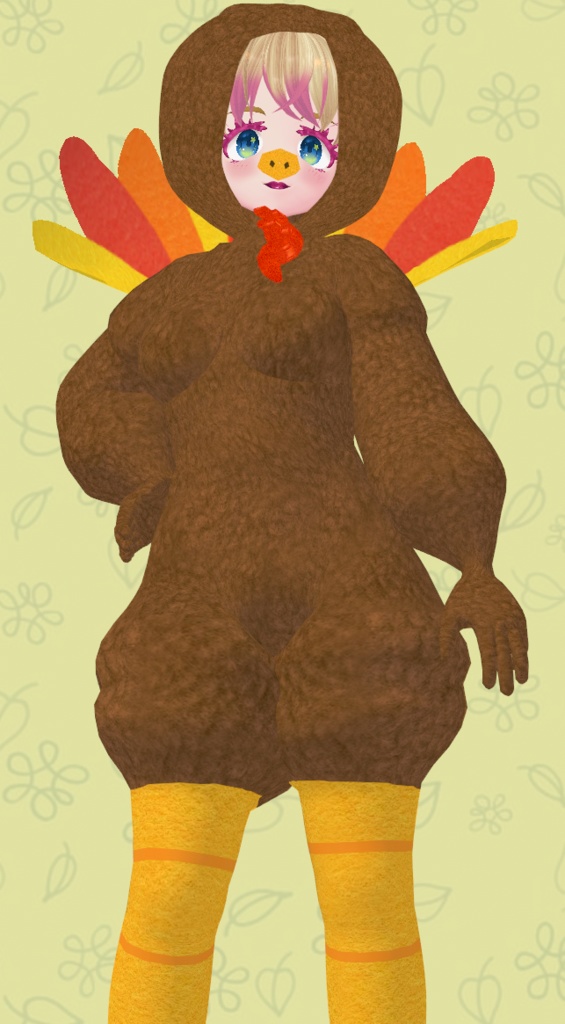 Funny Turkey Thanksgiving Costume for Vroid Studio