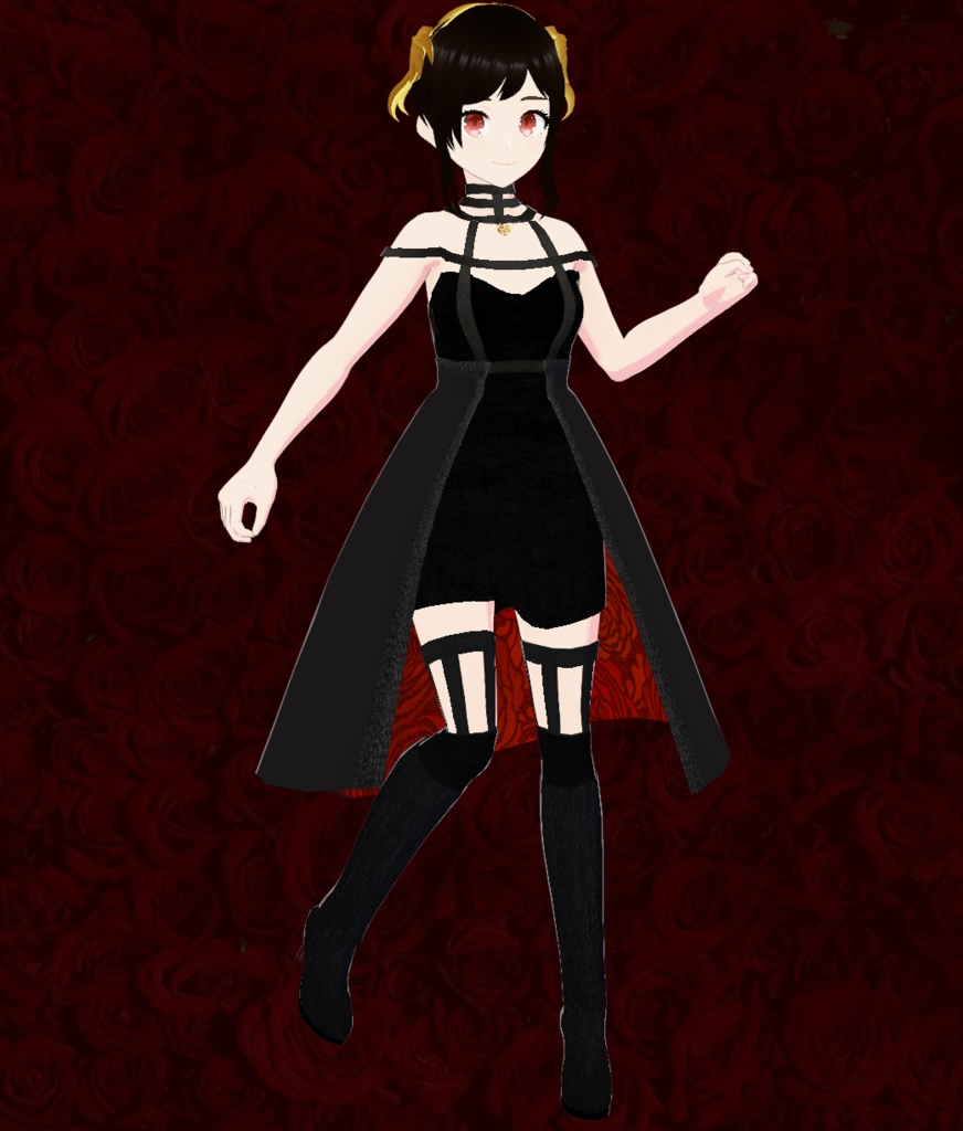 Yor Forger Thorn Princess Dress and Boots Cosplay for Vroid