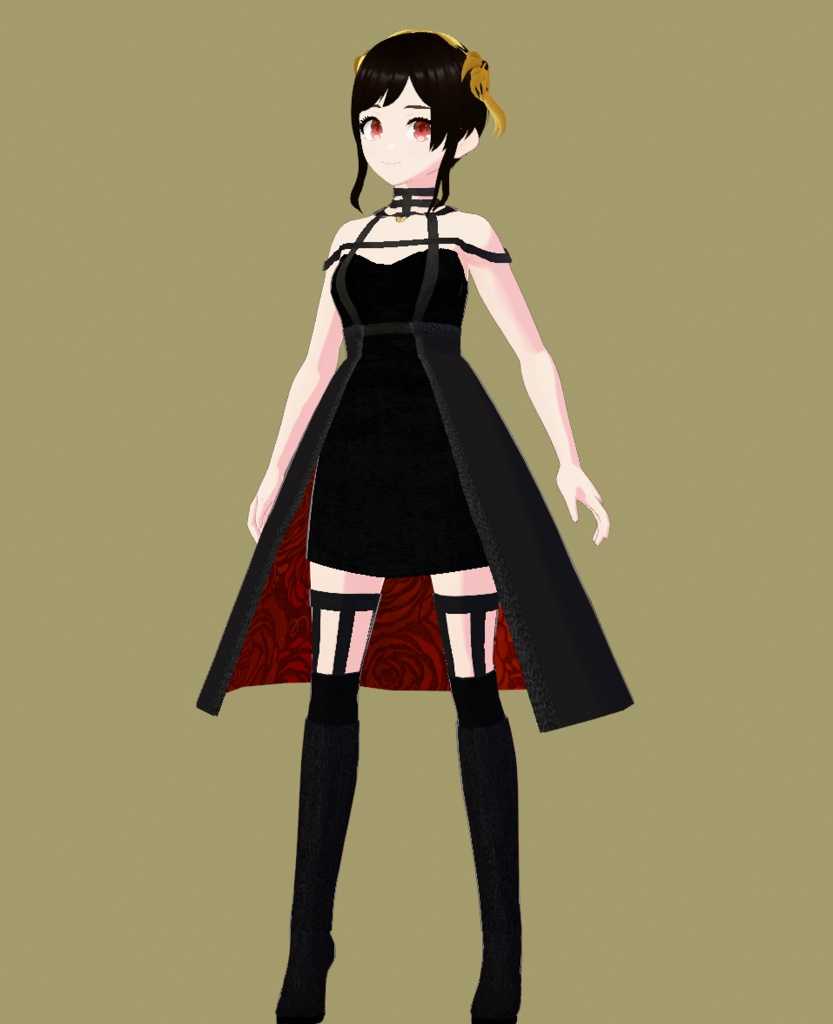 Yor Forger Thorn Princess Dress and Boots Cosplay for Vroid