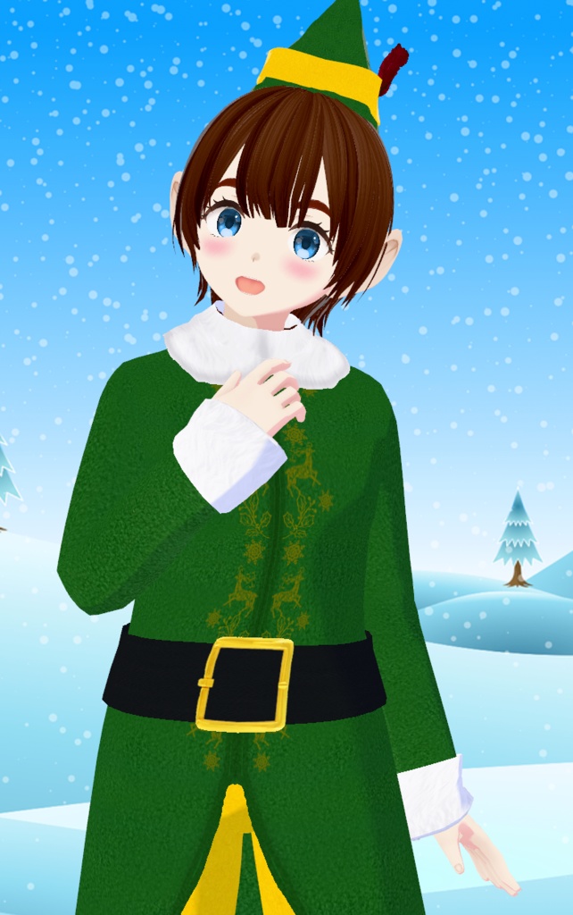 Elf Buddy Christmas Costume Kit for VRoid Studio