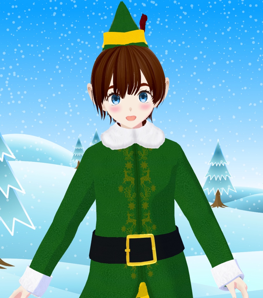 Elf Buddy Christmas Costume Kit for VRoid Studio