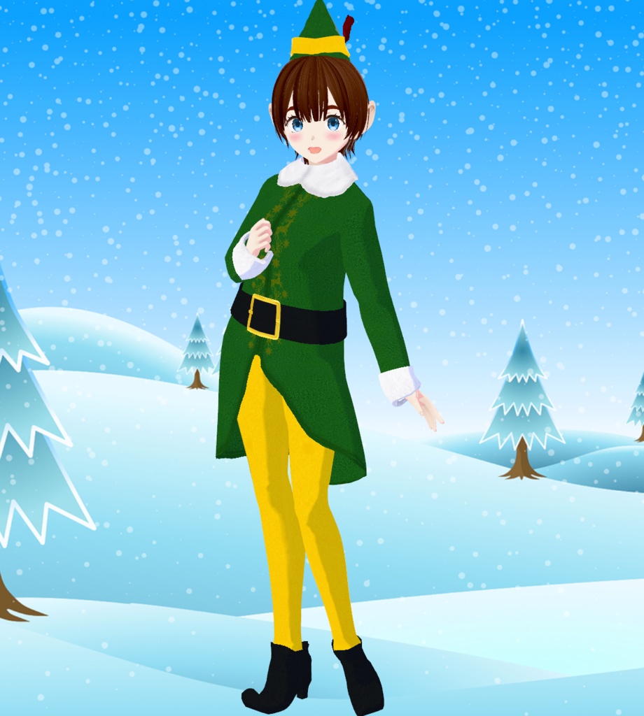 Elf Buddy Christmas Costume Kit for VRoid Studio