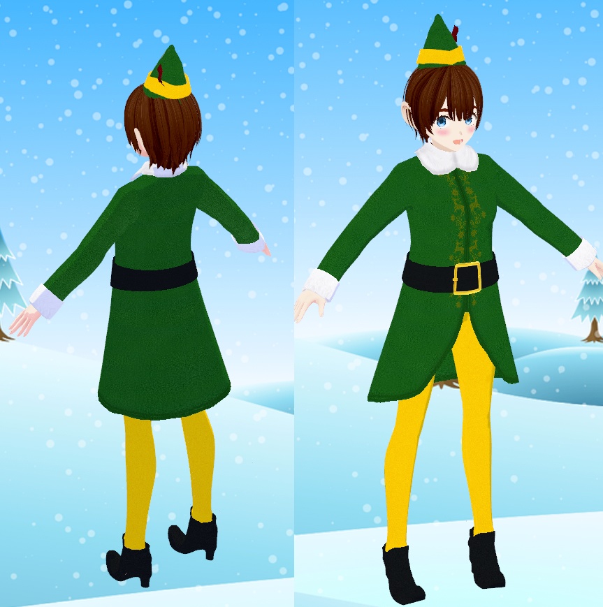 Elf Buddy Christmas Costume Kit for VRoid Studio