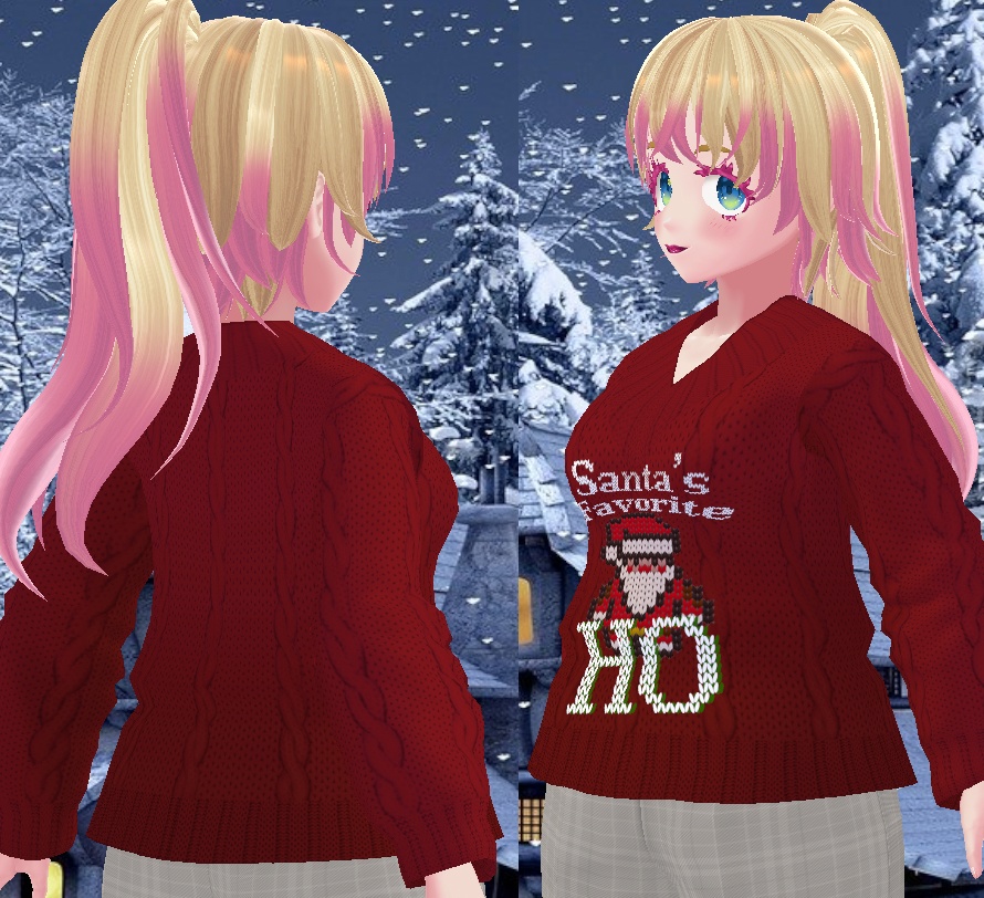 Cheeky Santa Christmas Sweater for VRoid Studio
