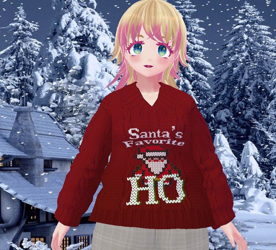 Cheeky Santa Christmas Sweater for VRoid Studio