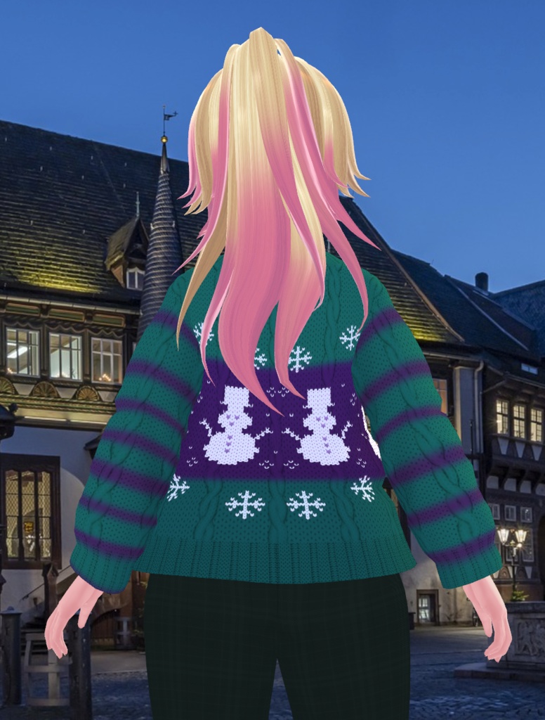 Ugly Winter Snowman Sweater for Vroid Studio
