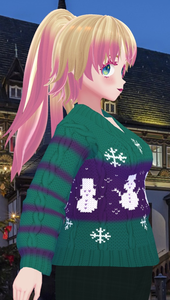 Ugly Winter Snowman Sweater for Vroid Studio