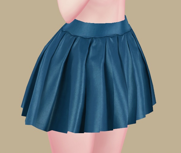 Faux Leather Pleated Skirt for VRoid Studio
