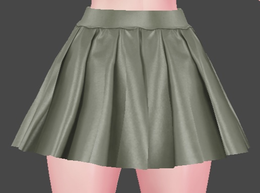 Faux Leather Pleated Skirt for VRoid Studio