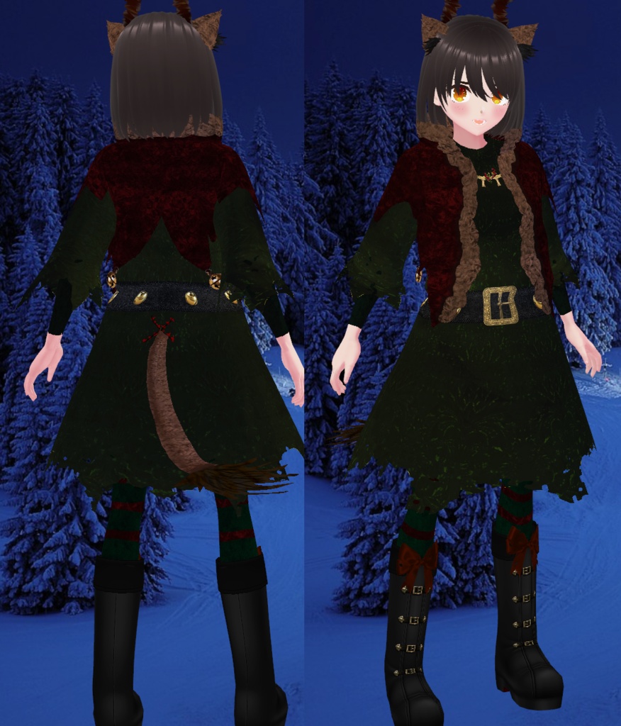 Krampus Minion Evil Elf Costume for Vroid Studio