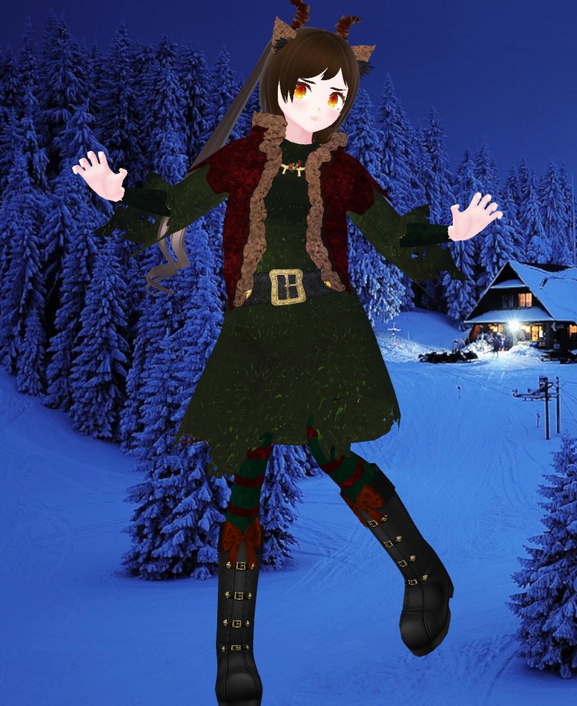 Krampus Minion Evil Elf Costume for Vroid Studio