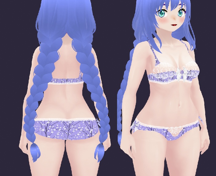 Floral Lace Underwear Set for VRoid Studio