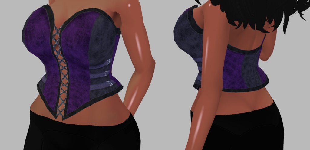 Sexy Leather Corset Top for VRoid Studio
