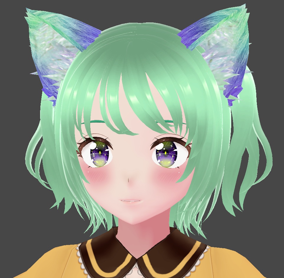 Kawaii Pastel Glitter Cat Ears for Vroid Studio