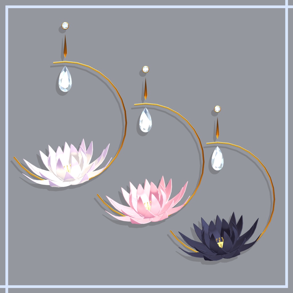 Rêve Nymphéa 睡蓮 ピアス・ヘイロー