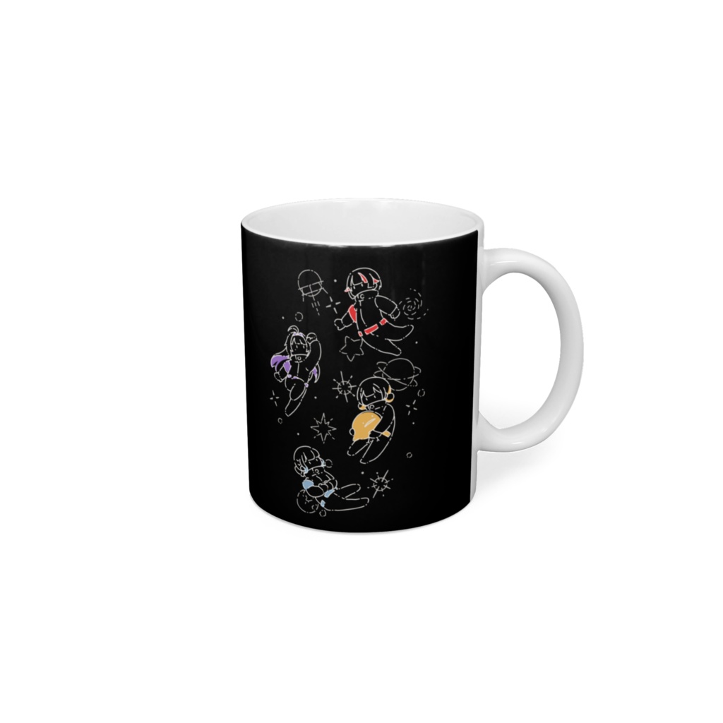 あたおかﾁｬﾝ 宇宙マグカップ(黒)